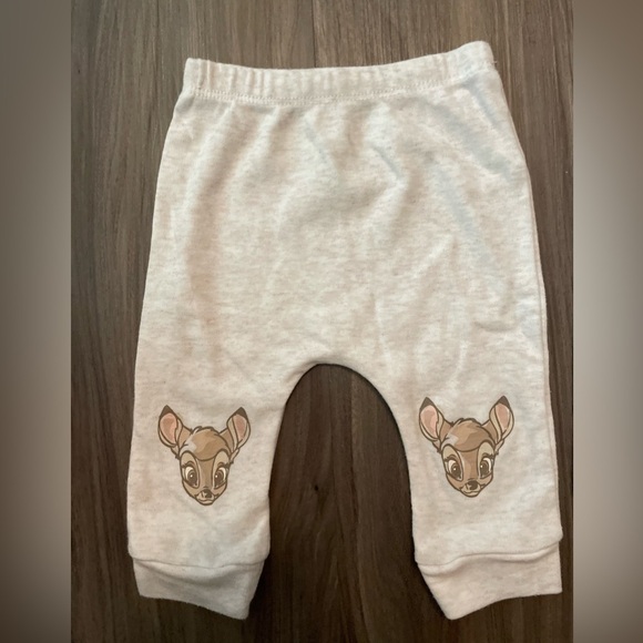 Disney Baby Bambi Cream and Tan Pants Set size 0/3M - Picture 5 of 6